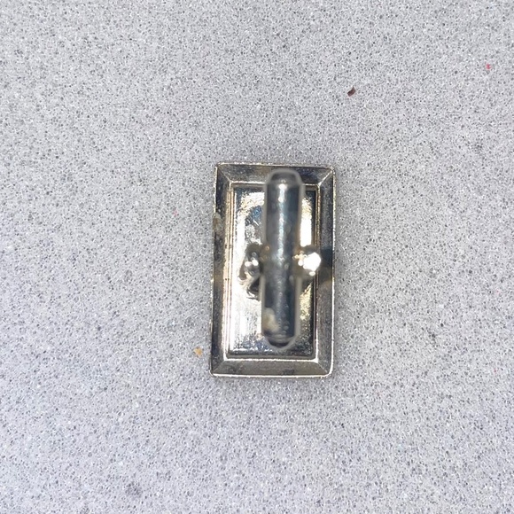 Replacement Lost SINGLE Vintage Cuff Link Blue Stone & Silver - Picture 9 of 12